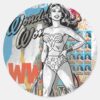 Wonder_Woman_Collage_2_Classic_Round_Sticker_1 Wonder Woman Collage 2 Classic Round Sticker