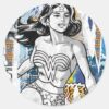 Wonder_Woman_Collage_4_Classic_Round_Sticker_1 Wonder Woman Collage 4 Classic Round Sticker