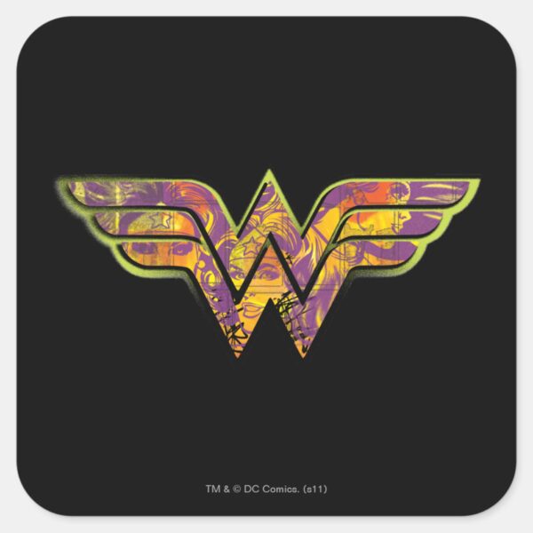 Wonder_Woman_Colorful_Logo_Square_Sticker_1 Wonder Woman Colorful Logo Square Sticker