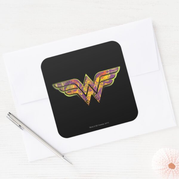 Wonder_Woman_Colorful_Logo_Square_Sticker_3 Wonder Woman Colorful Logo Square Sticker