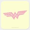 Wonder_Woman_Colorful_Pink_Floral_Logo_Square_Sticker_1 Wonder Woman Colorful Pink Floral Logo Square Sticker