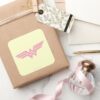 Wonder_Woman_Colorful_Pink_Floral_Logo_Square_Sticker_5 Wonder Woman Colorful Pink Floral Logo Square Sticker