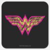 Wonder_Woman_Colorful_Pink_and_Yellow_Logo_Square_Sticker_1 Wonder Woman Colorful Pink And Yellow Logo Square Sticker