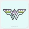 Wonder_Woman_Colorful_Sketch_Logo_Square_Sticker_1 Wonder Woman Colorful Sketch Logo Square Sticker