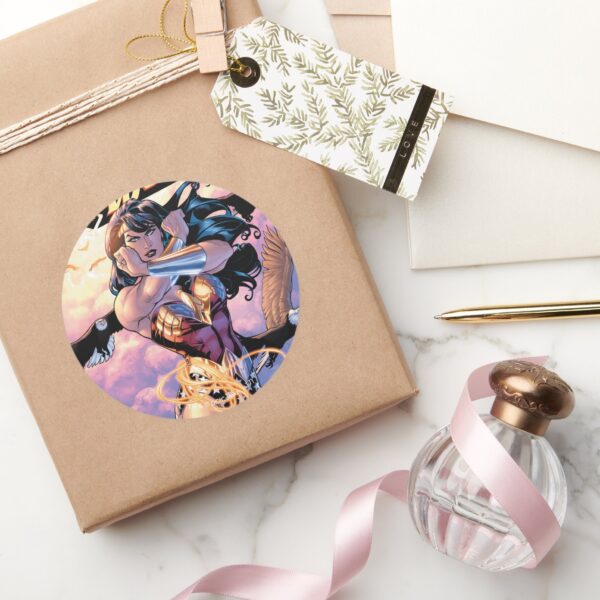 Wonder_Woman_Comic_Cover_#1_Classic_Round_Sticker_5 Wonder Woman Comic Cover 1 Classic Round Sticker