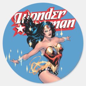 Wonder_Woman_Comic_Cover_Classic_Round_Sticker_1 Wonder Woman Comic Cover Classic Round Sticker