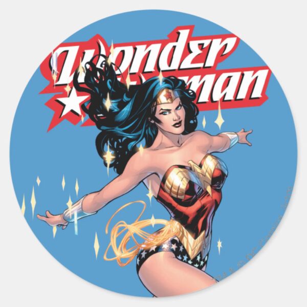 Wonder_Woman_Comic_Cover_Classic_Round_Sticker_1 Wonder Woman Comic Cover Classic Round Sticker