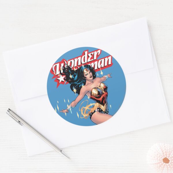 Wonder_Woman_Comic_Cover_Classic_Round_Sticker_3 Wonder Woman Comic Cover Classic Round Sticker