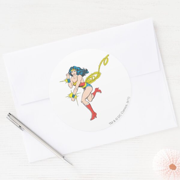 Wonder_Woman_Cuffs_Classic_Round_Sticker_3 Wonder Woman Cuffs Classic Round Sticker
