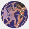 Wonder_Woman_Diana_Prince_Transformation_Classic_Round_Sticker_1 Wonder Woman Diana Prince Transformation Classic Round Sticker