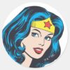Wonder_Woman_Face_Classic_Round_Sticker_1 Wonder Woman Face Classic Round Sticker