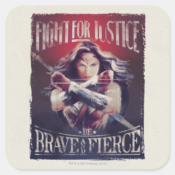 Wonder_Woman_Fight_For_Justice_Square_Sticker_1 Wonder Woman Fight For Justice Square Sticker