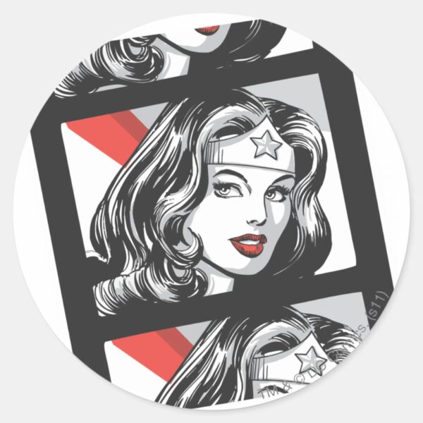 Wonder_Woman_Film_Strip_Classic_Round_Sticker_1 Wonder Woman Film Strip Classic Round Sticker