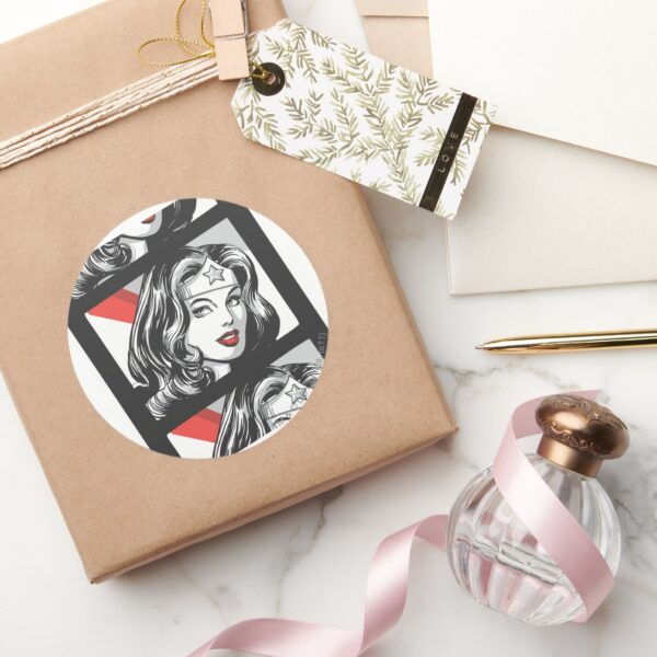 Wonder_Woman_Film_Strip_Classic_Round_Sticker_5 Wonder Woman Film Strip Classic Round Sticker