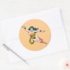 Wonder_Woman_Flying_Forward_Classic_Round_Sticker_3 Wonder Woman Flying Forward Classic Round Sticker