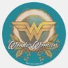 Wonder_Woman_Foliage_Sketch_Logo_Classic_Round_Sticker_1 Wonder Woman Foliage Sketch Logo Classic Round Sticker