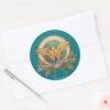 Wonder_Woman_Foliage_Sketch_Logo_Classic_Round_Sticker_3 Wonder Woman Foliage Sketch Logo Classic Round Sticker