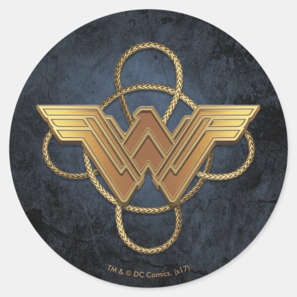 Wonder_Woman_Gold_Symbol_Over_Lasso_Classic_Round_Sticker_1 Wonder Woman Gold Symbol Over Lasso Classic Round Sticker