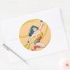 Wonder_Woman_Holds_Lasso_3_Classic_Round_Sticker_3 Wonder Woman Holds Lasso 3 Classic Round Sticker