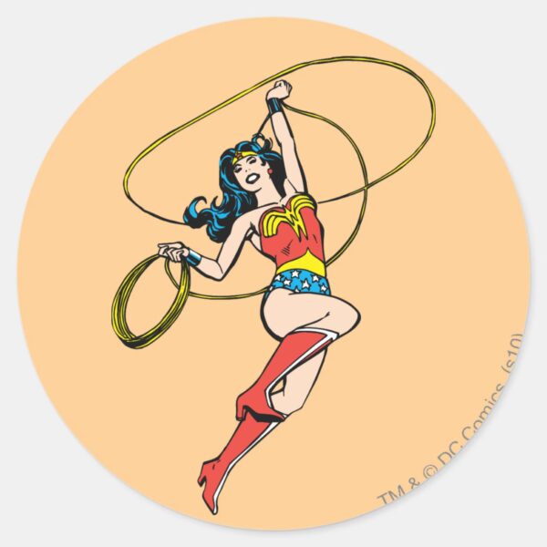 Wonder_Woman_Lasso_of_Truth_Classic_Round_Sticker_1 Wonder Woman Lasso Of Truth Classic Round Sticker