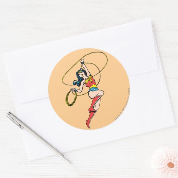 Wonder_Woman_Lasso_of_Truth_Classic_Round_Sticker_3 Wonder Woman Lasso Of Truth Classic Round Sticker