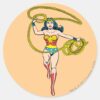 Wonder_Woman_Lasso_over_Head_Classic_Round_Sticker_1 Wonder Woman Lasso Over Head Classic Round Sticker