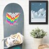 Wonder Woman Layered Rainbow Logo Sticker