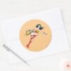 Wonder_Woman_Leap_Right_Classic_Round_Sticker_3 Wonder Woman Leap Right Classic Round Sticker