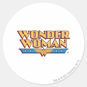 Wonder Woman Logo 2 Classic Round Sticker