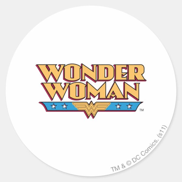 Wonder_Woman_Logo_2_Classic_Round_Sticker_1 Wonder Woman Logo 2 Classic Round Sticker