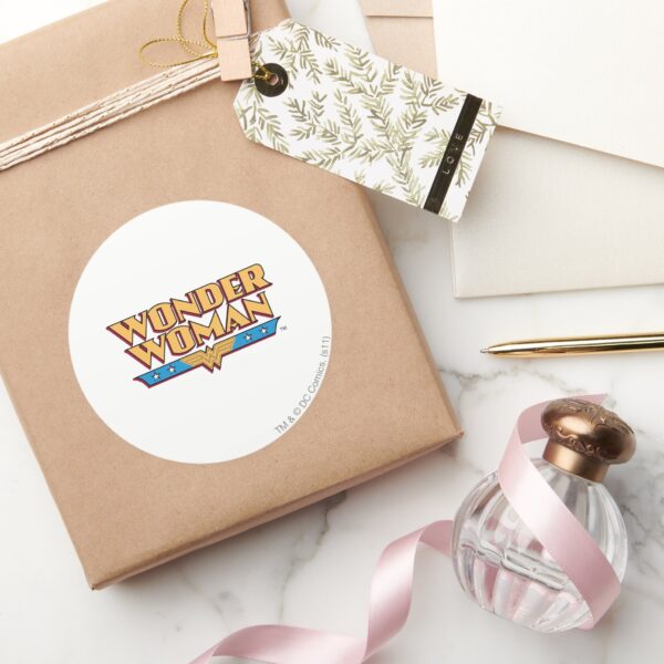Wonder_Woman_Logo_2_Classic_Round_Sticker_5 Wonder Woman Logo 2 Classic Round Sticker