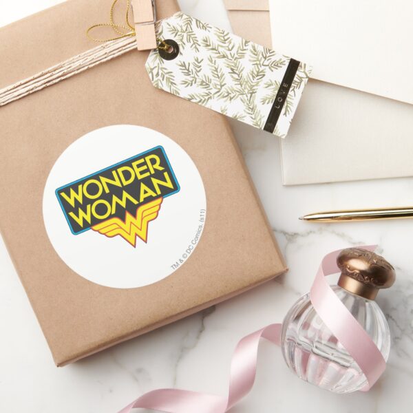 Wonder_Woman_Logo_3_Classic_Round_Sticker_5 Wonder Woman Logo 3 Classic Round Sticker