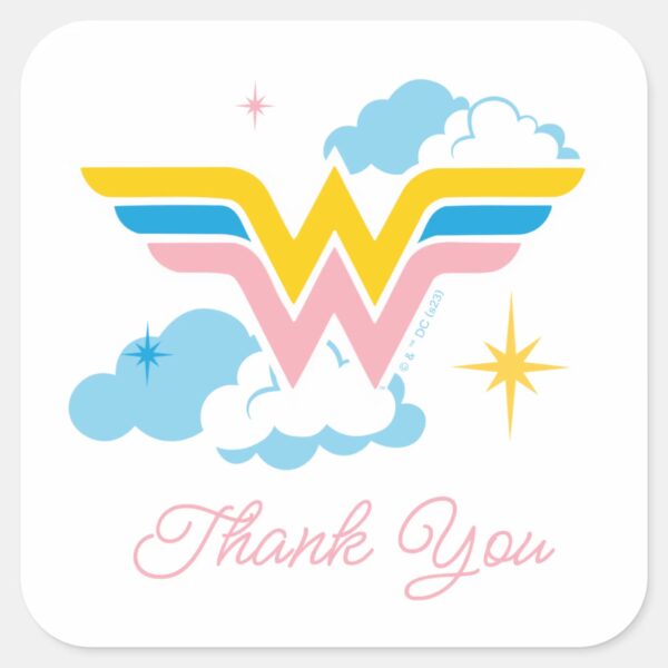 Wonder_Woman_Logo___Baby_Shower_Square_Sticker_1 Wonder Woman Logo Baby Shower Square Sticker