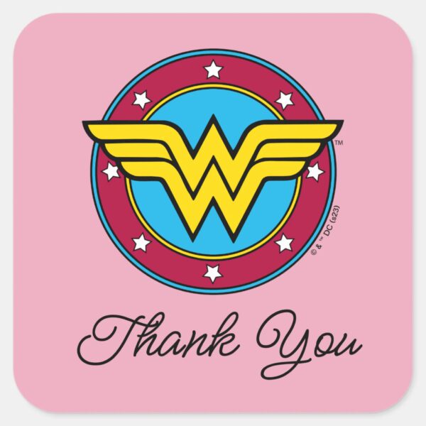 Wonder_Woman_Logo___New_Baby_Coming_Soon_Square_Sticker_1 Wonder Woman Logo New Baby Coming Soon Square Sticker