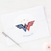 Wonder_Woman_Modern_&_Retro_Comic_Overlay_Logo_Classic_Round_Sticker_3 Wonder Woman Modern Retro Comic Overlay Logo Classic Round Sticker