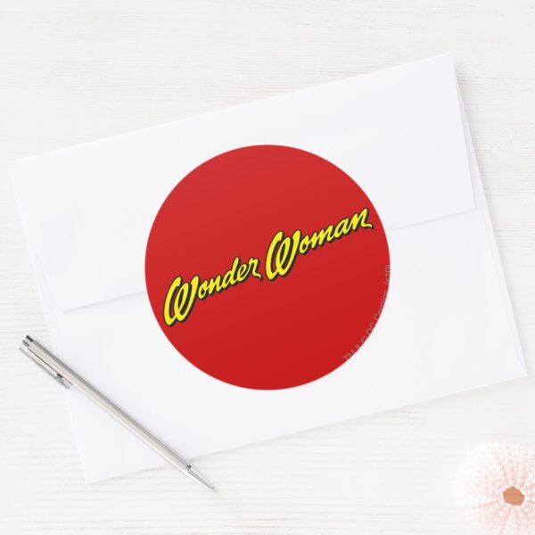 Wonder_Woman_Name_Classic_Round_Sticker_3 Wonder Woman Name Classic Round Sticker
