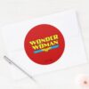 Wonder_Woman_Name_and_Logo_Classic_Round_Sticker_3 Wonder Woman Name And Logo Classic Round Sticker