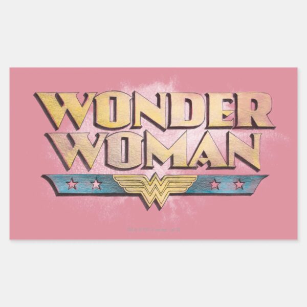 Wonder_Woman_Pencil_Logo_Rectangular_Sticker_1 Wonder Woman Pencil Logo Rectangular Sticker