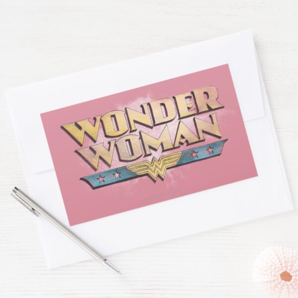 Wonder_Woman_Pencil_Logo_Rectangular_Sticker_3 Wonder Woman Pencil Logo Rectangular Sticker