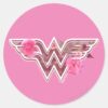 Wonder_Woman_Pink_Camellia_Flowers_Logo_Classic_Round_Sticker_1 Wonder Woman Pink Camellia Flowers Logo Classic Round Sticker