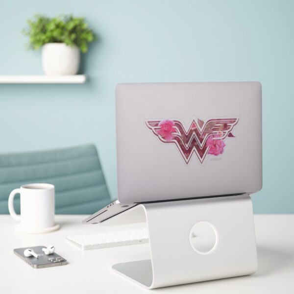 Wonder_Woman_Pink_Camellia_Flowers_Logo_Sticker_3 Wonder Woman Pink Camellia Flowers Logo Sticker