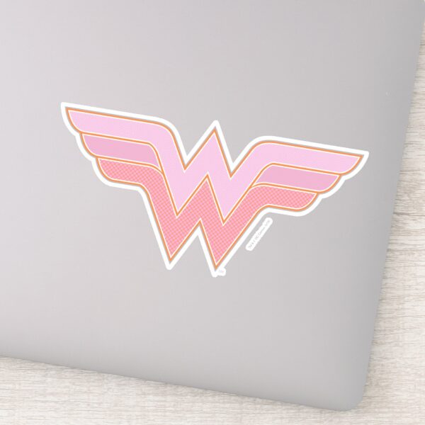 Wonder_Woman_Pink_and_Orange_Mesh_Logo_Sticker_1 Wonder Woman Pink And Orange Mesh Logo Sticker