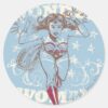 Wonder_Woman_Pow_Classic_Round_Sticker_1 Wonder Woman Pow Classic Round Sticker