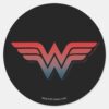 Wonder_Woman_Red_Blue_Gradient_Logo_Classic_Round_Sticker_1 Wonder Woman Red Blue Gradient Logo Classic Round Sticker