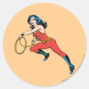 Wonder_Woman_Red_Outfit_Classic_Round_Sticker_1 Wonder Woman Red Outfit Classic Round Sticker