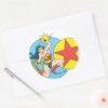 Wonder_Woman_Red_Star_Classic_Round_Sticker_3 Wonder Woman Red Star Classic Round Sticker