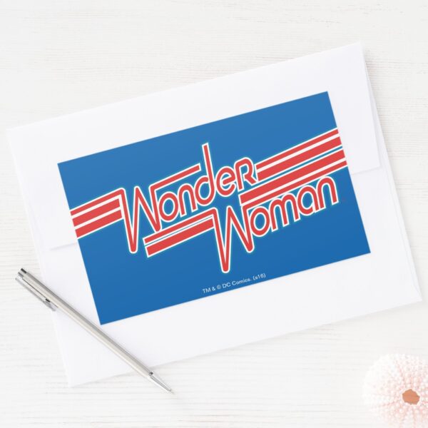 Wonder_Woman_Red_and_Blue_Stripe_Logo_Rectangular_Sticker_3 Wonder Woman Red And Blue Stripe Logo Rectangular Sticker