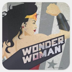 Wonder_Woman_Retro_City_Sunburst_and_Stars_Square_Sticker_1 Wonder Woman Retro City Sunburst And Stars Square Sticker
