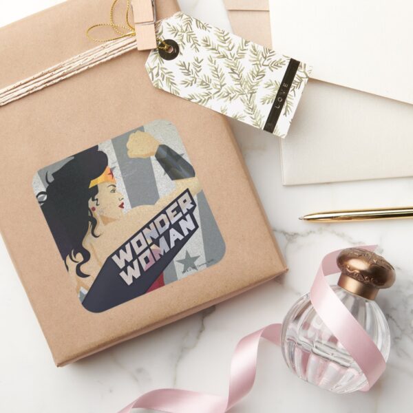 Wonder_Woman_Retro_City_Sunburst_and_Stars_Square_Sticker_5 Wonder Woman Retro City Sunburst And Stars Square Sticker