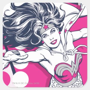 Wonder_Woman_Retro_Glam_Character_Art_Square_Sticker_1 Wonder Woman Retro Glam Character Art Square Sticker